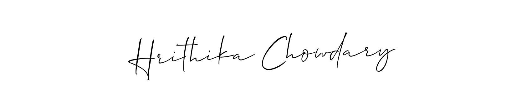 How to Draw Hrithika Chowdary signature style? Allison_Script is a latest design signature styles for name Hrithika Chowdary. Hrithika Chowdary signature style 2 images and pictures png