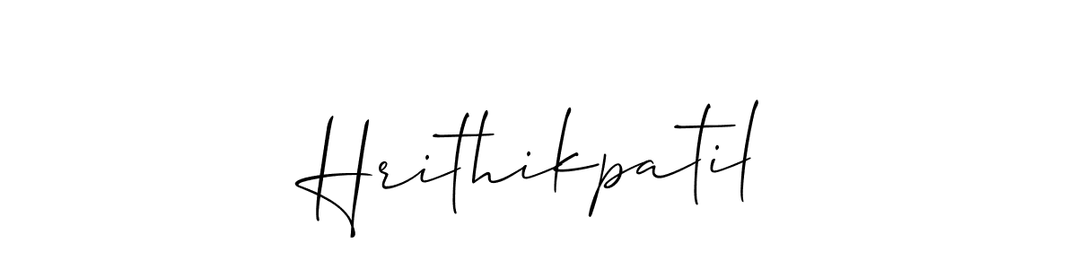 You should practise on your own different ways (Allison_Script) to write your name (Hrithikpatil) in signature. don't let someone else do it for you. Hrithikpatil signature style 2 images and pictures png