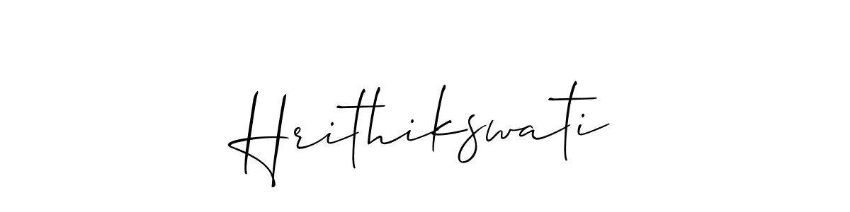 Similarly Allison_Script is the best handwritten signature design. Signature creator online .You can use it as an online autograph creator for name Hrithikswati. Hrithikswati signature style 2 images and pictures png