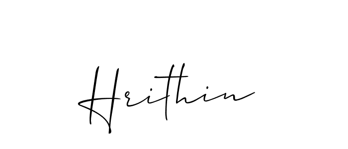 The best way (Allison_Script) to make a short signature is to pick only two or three words in your name. The name Hrithin include a total of six letters. For converting this name. Hrithin signature style 2 images and pictures png