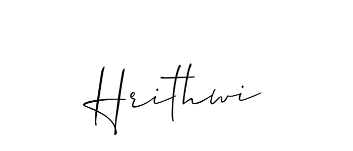 How to make Hrithwi signature? Allison_Script is a professional autograph style. Create handwritten signature for Hrithwi name. Hrithwi signature style 2 images and pictures png