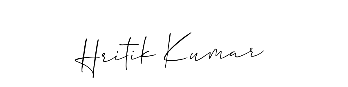 This is the best signature style for the Hritik Kumar name. Also you like these signature font (Allison_Script). Mix name signature. Hritik Kumar signature style 2 images and pictures png
