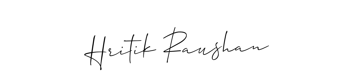 Also You can easily find your signature by using the search form. We will create Hritik Raushan name handwritten signature images for you free of cost using Allison_Script sign style. Hritik Raushan signature style 2 images and pictures png