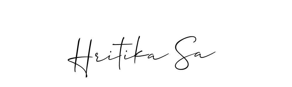 It looks lik you need a new signature style for name Hritika Sa. Design unique handwritten (Allison_Script) signature with our free signature maker in just a few clicks. Hritika Sa signature style 2 images and pictures png