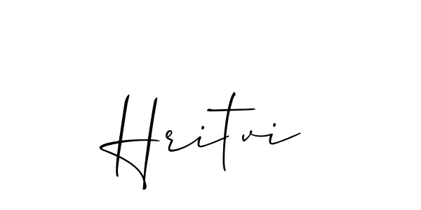 Allison_Script is a professional signature style that is perfect for those who want to add a touch of class to their signature. It is also a great choice for those who want to make their signature more unique. Get Hritvi name to fancy signature for free. Hritvi signature style 2 images and pictures png