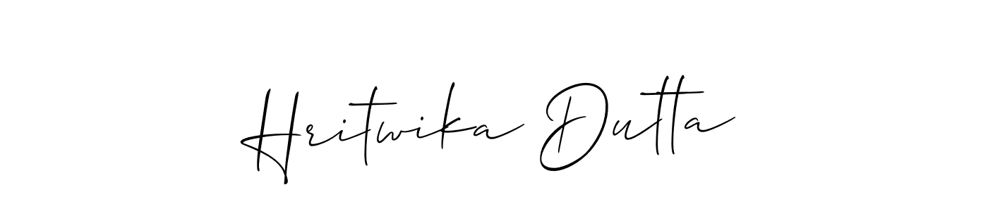 Design your own signature with our free online signature maker. With this signature software, you can create a handwritten (Allison_Script) signature for name Hritwika Dutta. Hritwika Dutta signature style 2 images and pictures png