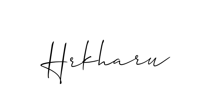 if you are searching for the best signature style for your name Hrkharu. so please give up your signature search. here we have designed multiple signature styles  using Allison_Script. Hrkharu signature style 2 images and pictures png