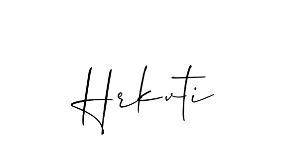 The best way (Allison_Script) to make a short signature is to pick only two or three words in your name. The name Hrkvti include a total of six letters. For converting this name. Hrkvti signature style 2 images and pictures png