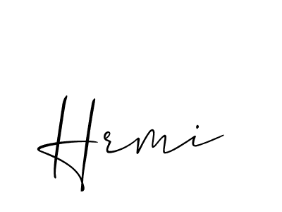 It looks lik you need a new signature style for name Hrmi. Design unique handwritten (Allison_Script) signature with our free signature maker in just a few clicks. Hrmi signature style 2 images and pictures png