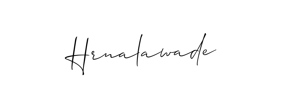 Use a signature maker to create a handwritten signature online. With this signature software, you can design (Allison_Script) your own signature for name Hrnalawade. Hrnalawade signature style 2 images and pictures png