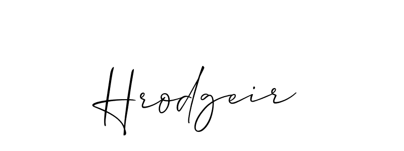 Create a beautiful signature design for name Hrodgeir. With this signature (Allison_Script) fonts, you can make a handwritten signature for free. Hrodgeir signature style 2 images and pictures png