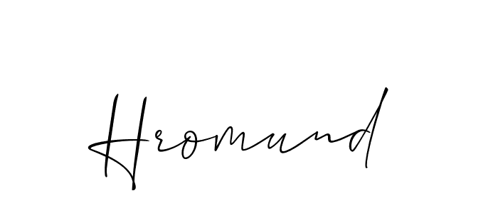 if you are searching for the best signature style for your name Hromund. so please give up your signature search. here we have designed multiple signature styles  using Allison_Script. Hromund signature style 2 images and pictures png