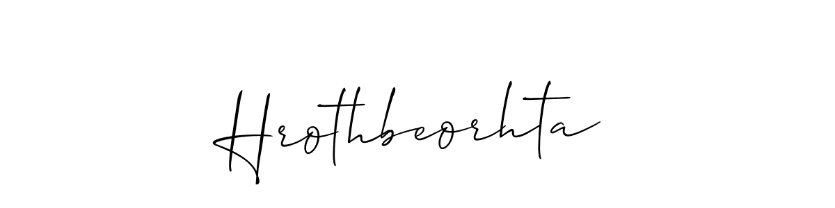 Once you've used our free online signature maker to create your best signature Allison_Script style, it's time to enjoy all of the benefits that Hrothbeorhta name signing documents. Hrothbeorhta signature style 2 images and pictures png