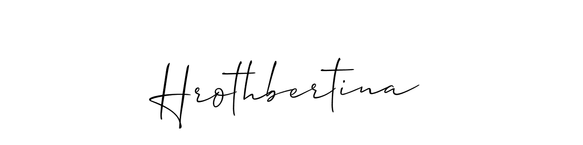 Hrothbertina stylish signature style. Best Handwritten Sign (Allison_Script) for my name. Handwritten Signature Collection Ideas for my name Hrothbertina. Hrothbertina signature style 2 images and pictures png