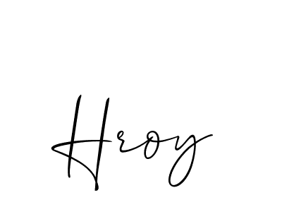 Make a beautiful signature design for name Hroy. With this signature (Allison_Script) style, you can create a handwritten signature for free. Hroy signature style 2 images and pictures png