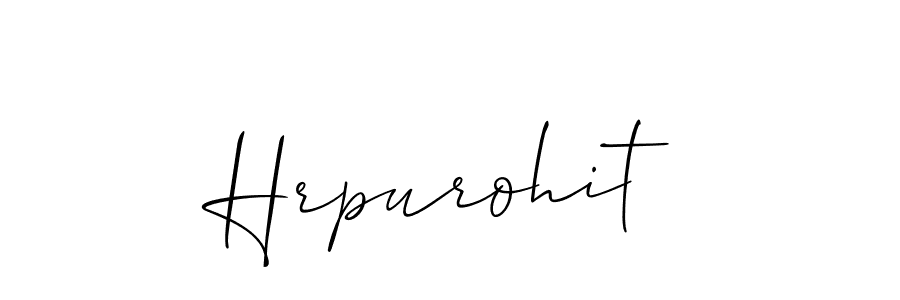 Hrpurohit stylish signature style. Best Handwritten Sign (Allison_Script) for my name. Handwritten Signature Collection Ideas for my name Hrpurohit. Hrpurohit signature style 2 images and pictures png