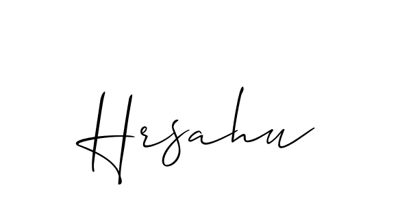 How to Draw Hrsahu signature style? Allison_Script is a latest design signature styles for name Hrsahu. Hrsahu signature style 2 images and pictures png