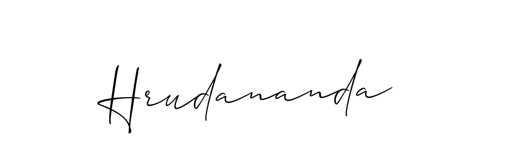 Design your own signature with our free online signature maker. With this signature software, you can create a handwritten (Allison_Script) signature for name Hrudananda. Hrudananda signature style 2 images and pictures png