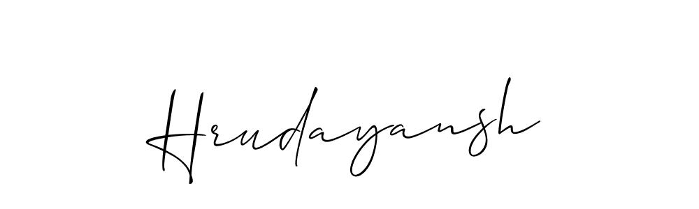 How to make Hrudayansh name signature. Use Allison_Script style for creating short signs online. This is the latest handwritten sign. Hrudayansh signature style 2 images and pictures png