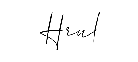 Upgrade your professional image with Hrul signature created with Allison_Script font. Fast, free, and watermark-free download. Hrul signature style 2 images and pictures png