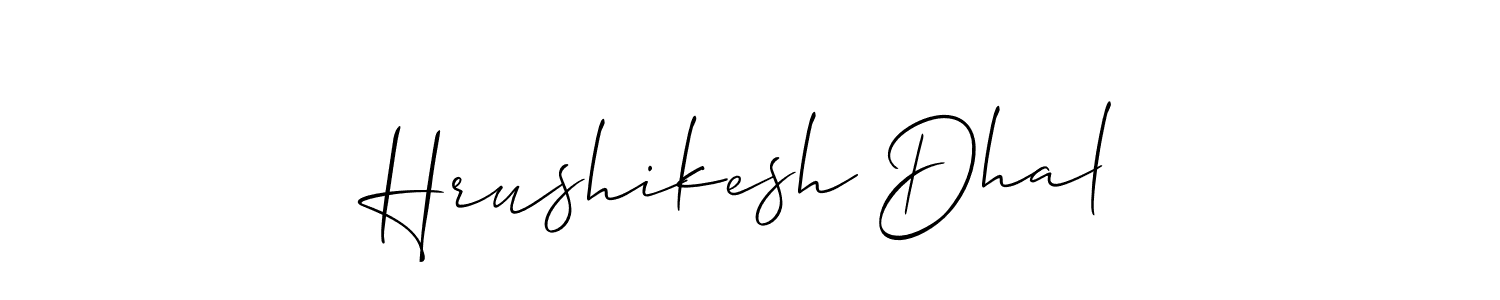 Use a signature maker to create a handwritten signature online. With this signature software, you can design (Allison_Script) your own signature for name Hrushikesh Dhal. Hrushikesh Dhal signature style 2 images and pictures png