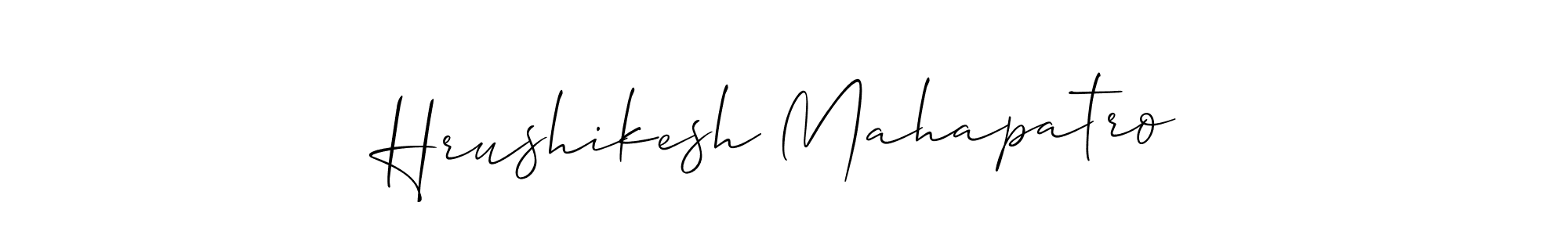 Also You can easily find your signature by using the search form. We will create Hrushikesh Mahapatro name handwritten signature images for you free of cost using Allison_Script sign style. Hrushikesh Mahapatro signature style 2 images and pictures png