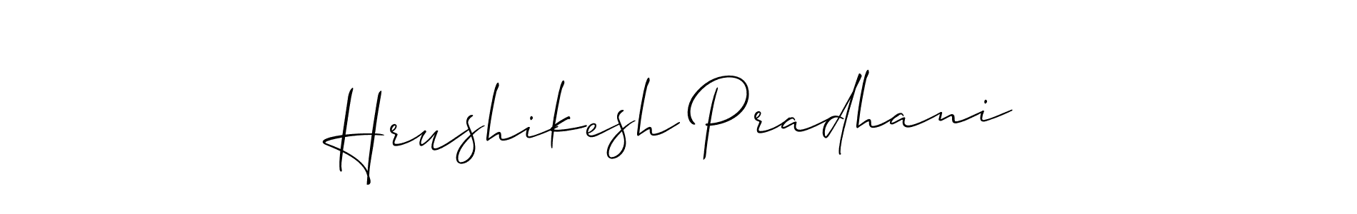 Similarly Allison_Script is the best handwritten signature design. Signature creator online .You can use it as an online autograph creator for name Hrushikesh Pradhani. Hrushikesh Pradhani signature style 2 images and pictures png