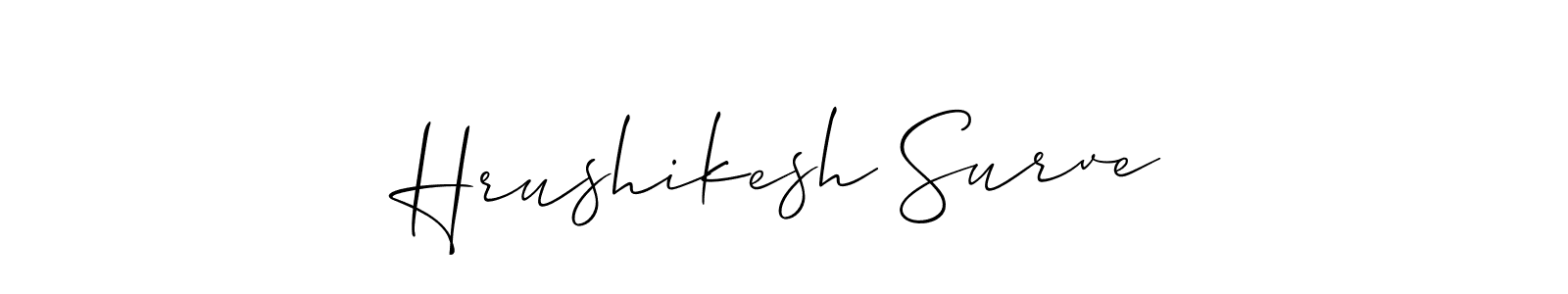 if you are searching for the best signature style for your name Hrushikesh Surve. so please give up your signature search. here we have designed multiple signature styles  using Allison_Script. Hrushikesh Surve signature style 2 images and pictures png