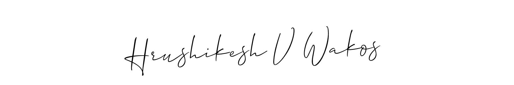 Hrushikesh V Wakos stylish signature style. Best Handwritten Sign (Allison_Script) for my name. Handwritten Signature Collection Ideas for my name Hrushikesh V Wakos. Hrushikesh V Wakos signature style 2 images and pictures png