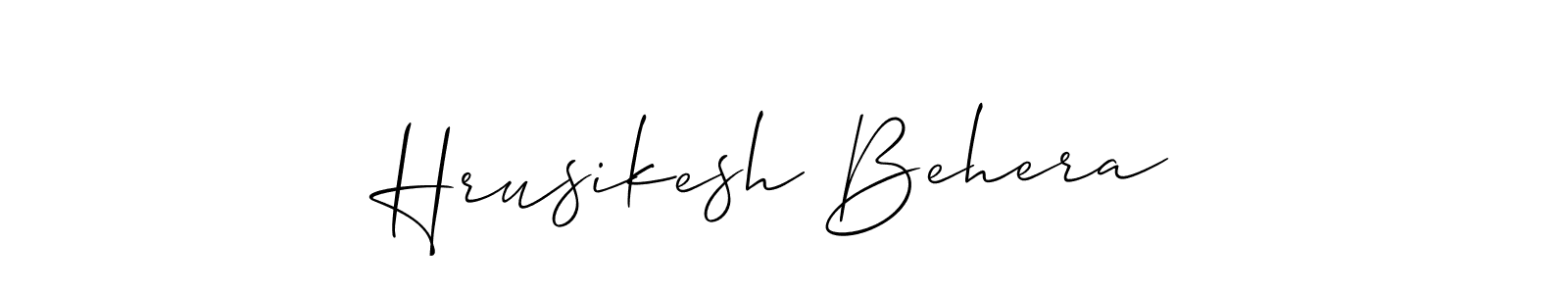 Use a signature maker to create a handwritten signature online. With this signature software, you can design (Allison_Script) your own signature for name Hrusikesh Behera. Hrusikesh Behera signature style 2 images and pictures png