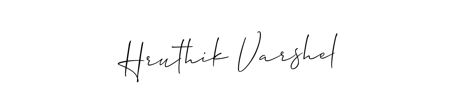 Design your own signature with our free online signature maker. With this signature software, you can create a handwritten (Allison_Script) signature for name Hruthik Varshel. Hruthik Varshel signature style 2 images and pictures png