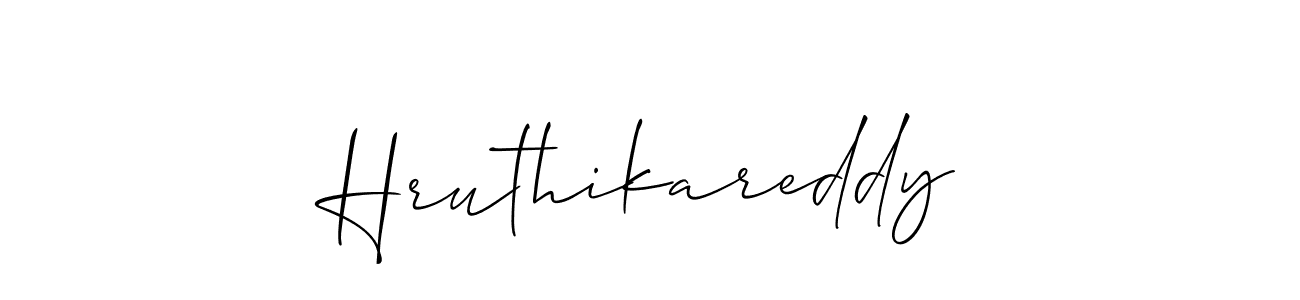 Design your own signature with our free online signature maker. With this signature software, you can create a handwritten (Allison_Script) signature for name Hruthikareddy. Hruthikareddy signature style 2 images and pictures png