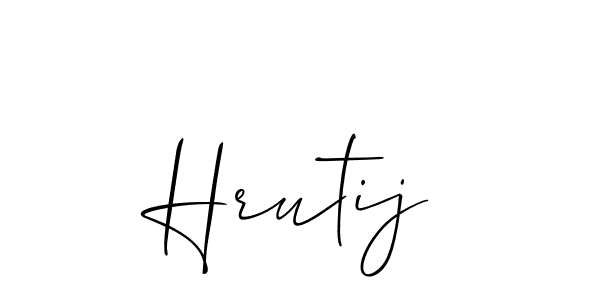 You should practise on your own different ways (Allison_Script) to write your name (Hrutij) in signature. don't let someone else do it for you. Hrutij signature style 2 images and pictures png