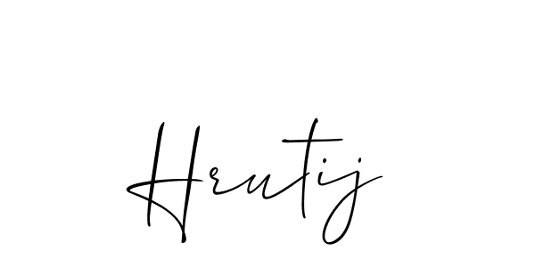 You should practise on your own different ways (Allison_Script) to write your name (Hrutij) in signature. don't let someone else do it for you. Hrutij signature style 2 images and pictures png