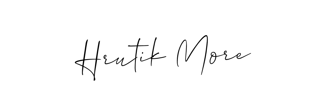 Create a beautiful signature design for name Hrutik More. With this signature (Allison_Script) fonts, you can make a handwritten signature for free. Hrutik More signature style 2 images and pictures png