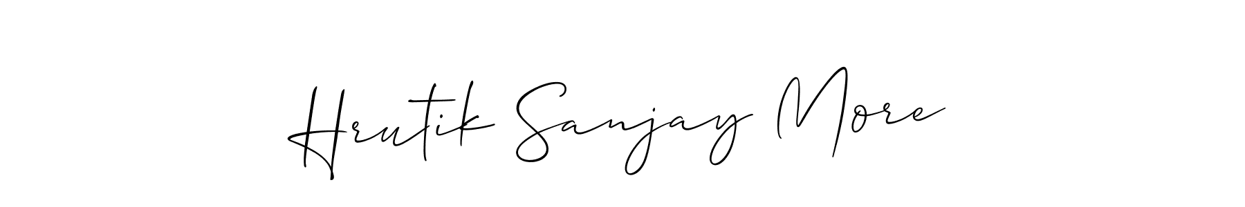 Make a short Hrutik Sanjay More signature style. Manage your documents anywhere anytime using Allison_Script. Create and add eSignatures, submit forms, share and send files easily. Hrutik Sanjay More signature style 2 images and pictures png