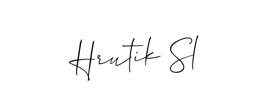 It looks lik you need a new signature style for name Hrutik Sl. Design unique handwritten (Allison_Script) signature with our free signature maker in just a few clicks. Hrutik Sl signature style 2 images and pictures png