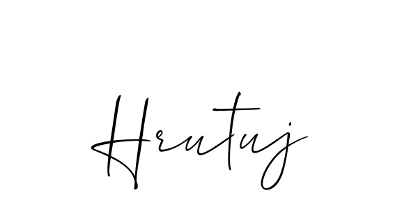 Create a beautiful signature design for name Hrutuj. With this signature (Allison_Script) fonts, you can make a handwritten signature for free. Hrutuj signature style 2 images and pictures png