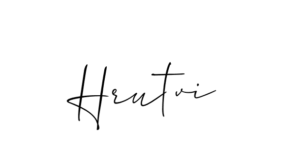 How to make Hrutvi name signature. Use Allison_Script style for creating short signs online. This is the latest handwritten sign. Hrutvi signature style 2 images and pictures png