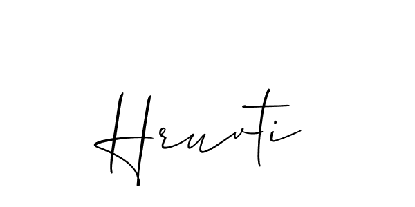 How to Draw Hruvti signature style? Allison_Script is a latest design signature styles for name Hruvti. Hruvti signature style 2 images and pictures png