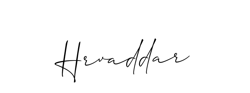 Use a signature maker to create a handwritten signature online. With this signature software, you can design (Allison_Script) your own signature for name Hrvaddar. Hrvaddar signature style 2 images and pictures png