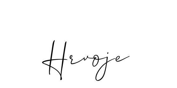 Also You can easily find your signature by using the search form. We will create Hrvoje name handwritten signature images for you free of cost using Allison_Script sign style. Hrvoje signature style 2 images and pictures png
