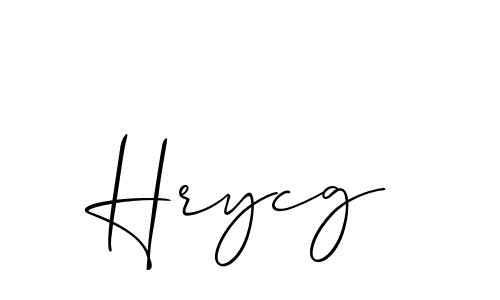 Design your own signature with our free online signature maker. With this signature software, you can create a handwritten (Allison_Script) signature for name Hrycg. Hrycg signature style 2 images and pictures png