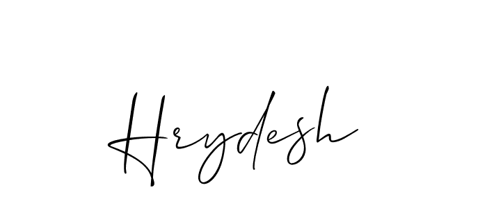 Make a beautiful signature design for name Hrydesh. With this signature (Allison_Script) style, you can create a handwritten signature for free. Hrydesh signature style 2 images and pictures png