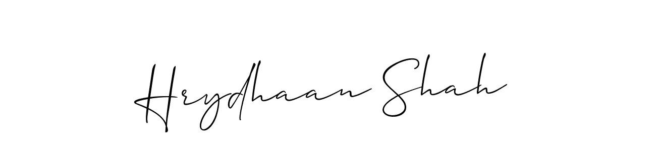How to make Hrydhaan Shah signature? Allison_Script is a professional autograph style. Create handwritten signature for Hrydhaan Shah name. Hrydhaan Shah signature style 2 images and pictures png