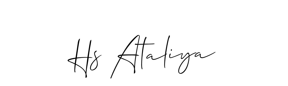 Here are the top 10 professional signature styles for the name Hs Ataliya. These are the best autograph styles you can use for your name. Hs Ataliya signature style 2 images and pictures png