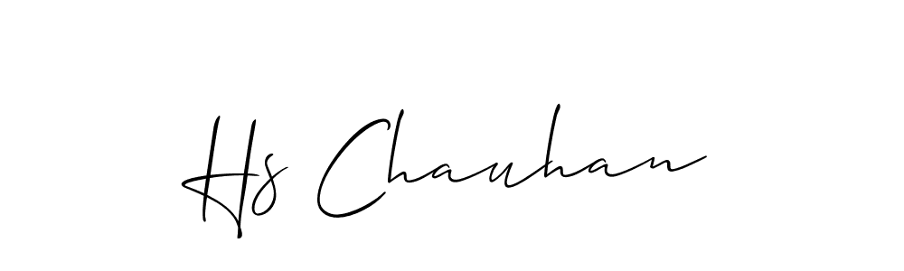 Design your own signature with our free online signature maker. With this signature software, you can create a handwritten (Allison_Script) signature for name Hs Chauhan. Hs Chauhan signature style 2 images and pictures png