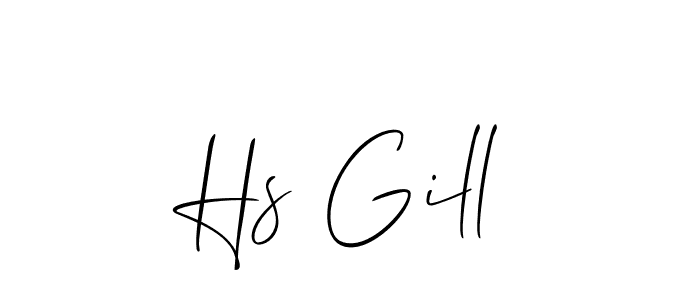 Allison_Script is a professional signature style that is perfect for those who want to add a touch of class to their signature. It is also a great choice for those who want to make their signature more unique. Get Hs Gill name to fancy signature for free. Hs Gill signature style 2 images and pictures png