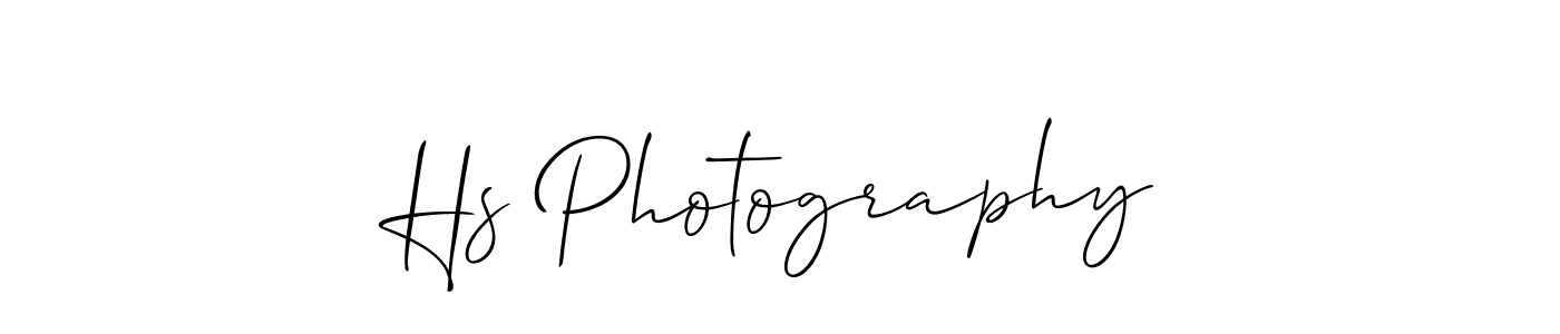 It looks lik you need a new signature style for name Hs Photography. Design unique handwritten (Allison_Script) signature with our free signature maker in just a few clicks. Hs Photography signature style 2 images and pictures png