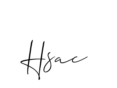 Make a beautiful signature design for name Hsac. Use this online signature maker to create a handwritten signature for free. Hsac signature style 2 images and pictures png